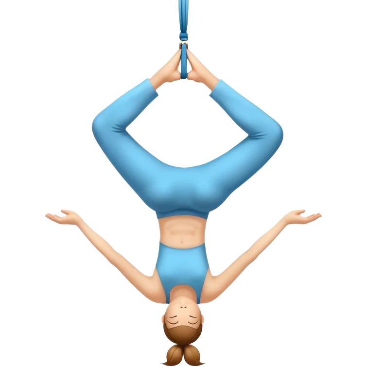 Aerial youga emoji