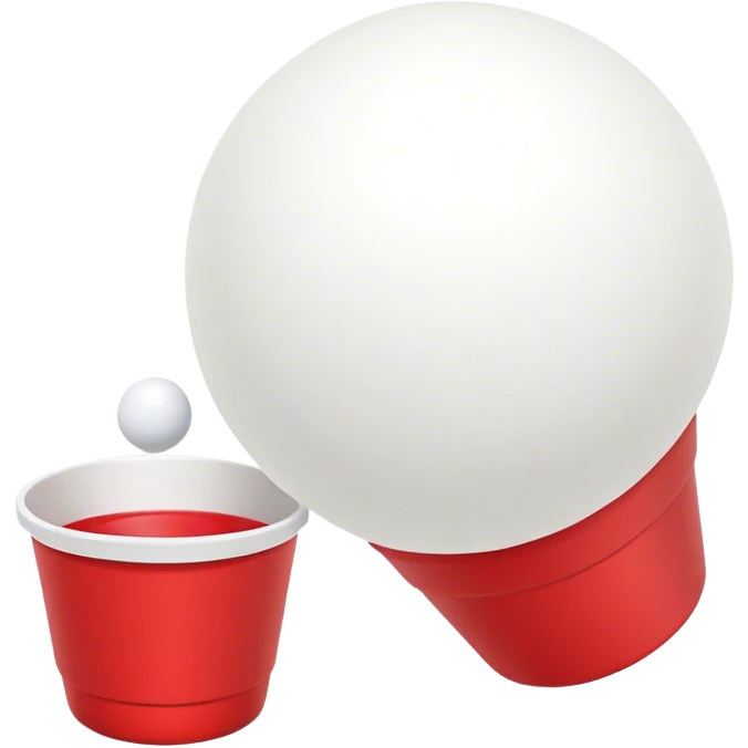 Ping pong ball in air red solo cups emoji