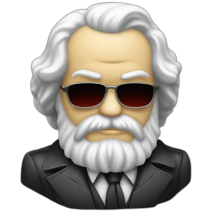 karl marx tucks with Terminator emoji