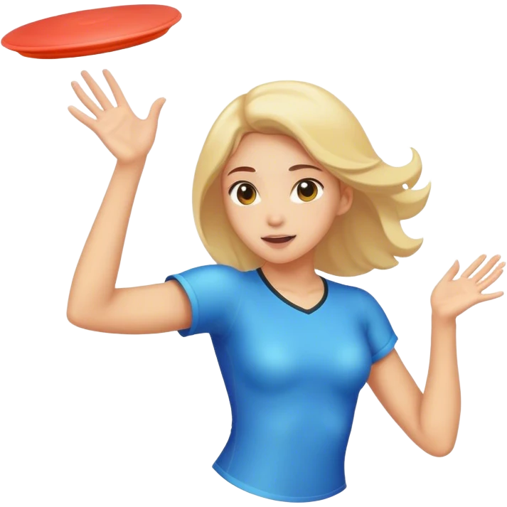 Girl throwing frisbee emoji
