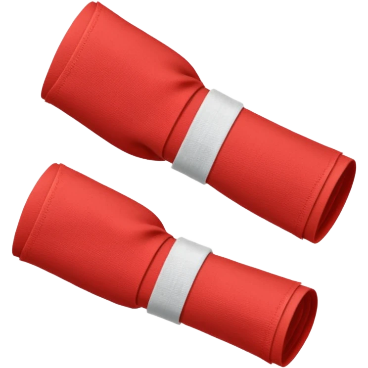 Sanguine-red combat hand bandages  emoji