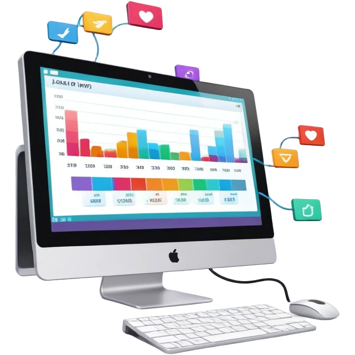 Create an emoji for animation and motion design. Show a computer monitor displaying moving cartoon creation process, with a timeline, keyframes, and motion effects. Use modern, vibrant colors. No emojis or smiley faces. Transparent background. emoji