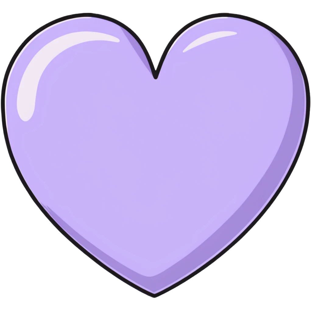lilac pastel heart emoji