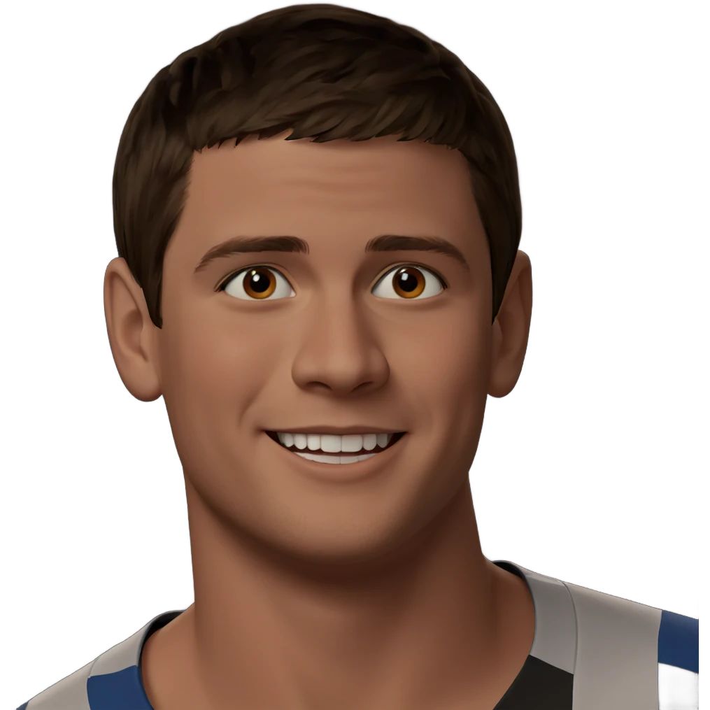smiling boy with brown hair emoji