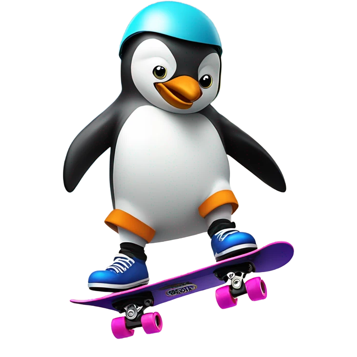 Sky skate pinguin emoji