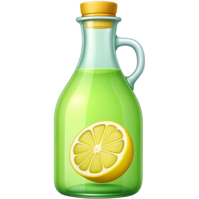 Green lemon juice bottle emoji