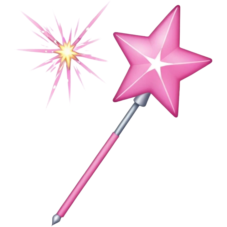 pink wand with sparks emoji