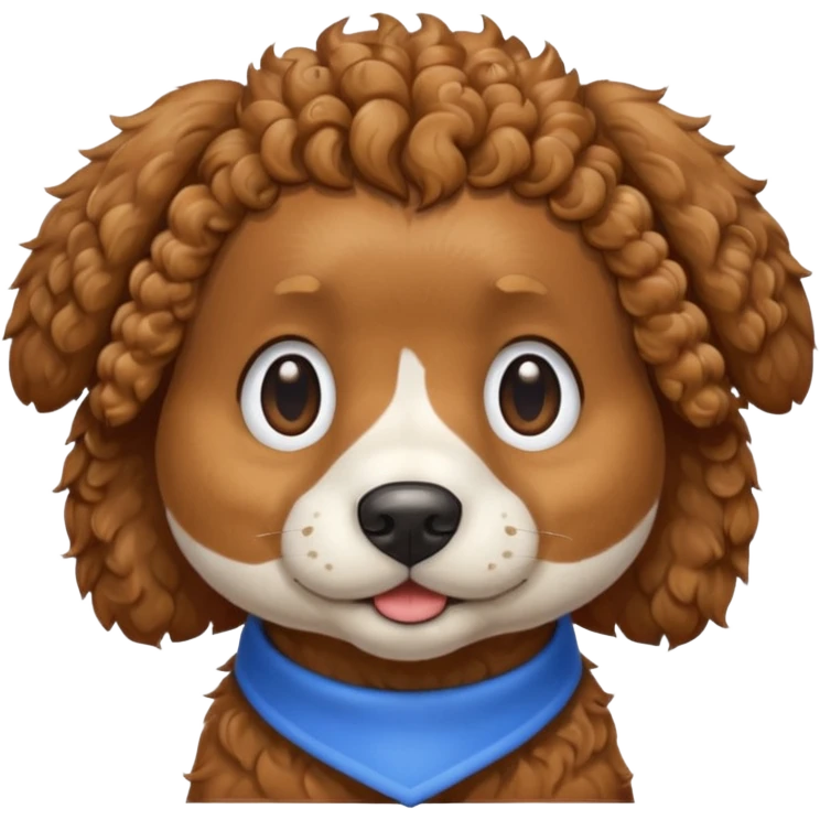 curly hair dog with shirts  emoji