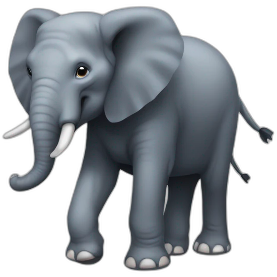 Un éléphant punk emoji