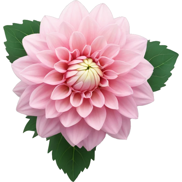 Baby pink dahlia flower emoji