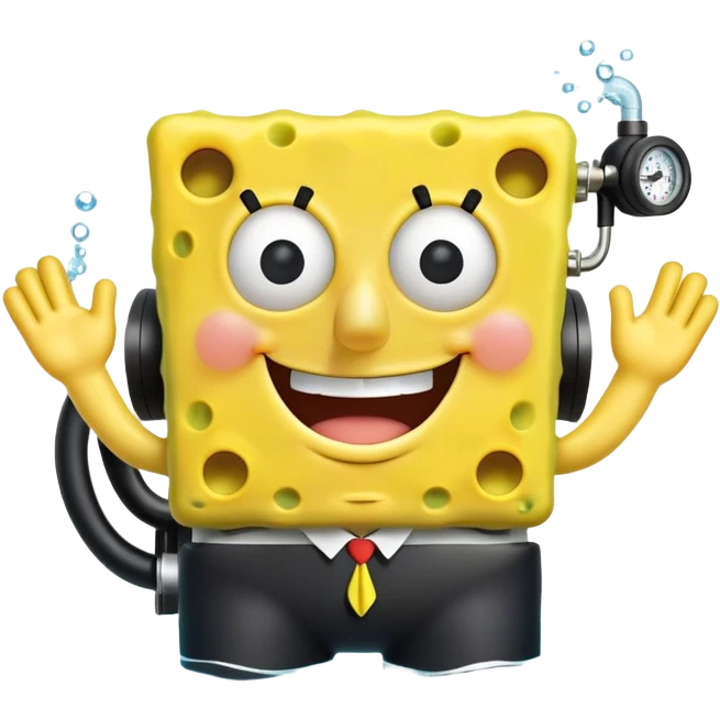 SpongeBob scuba diving emoji
