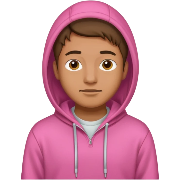 guy in pink hoodie emoji