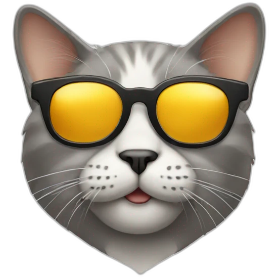 Cat with sunglasses emoji