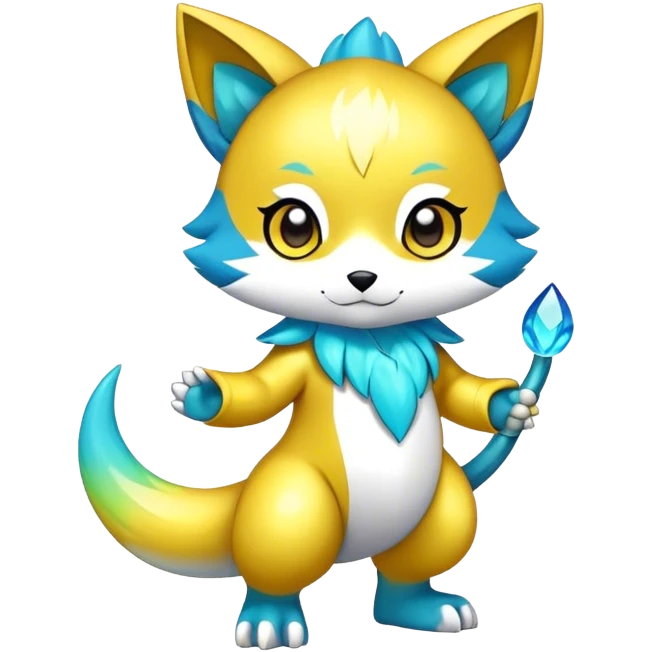 Shiny Chibi Anthro Sona Fakemon Full Body emoji