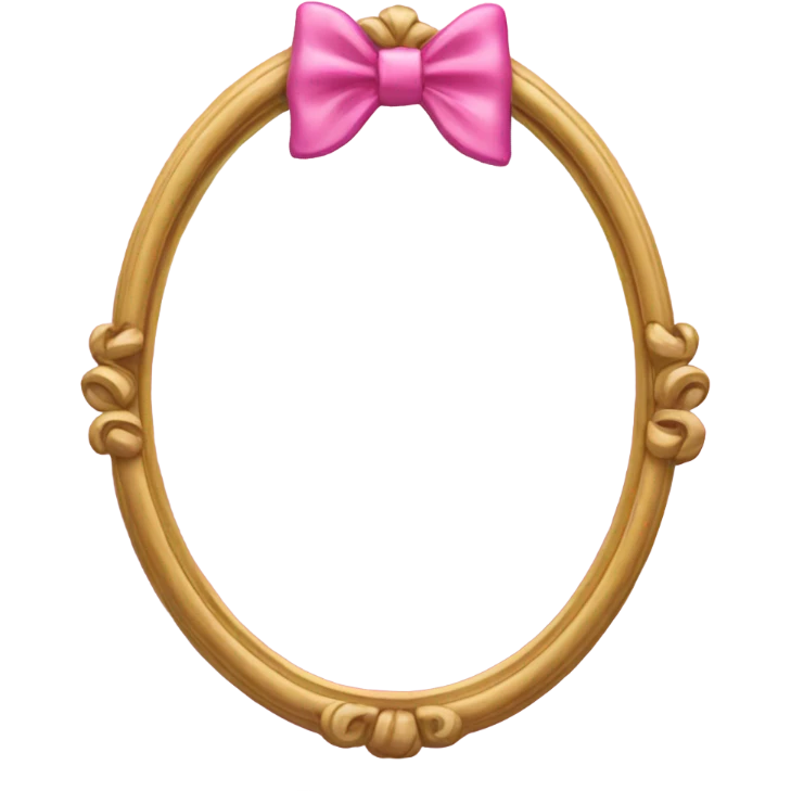 pink mirror with bow  emoji