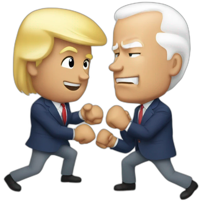Biden punching trump emoji