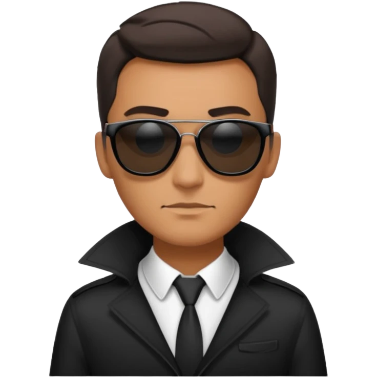 Siyah gözlüklü erkek emojisi  ajan emoji