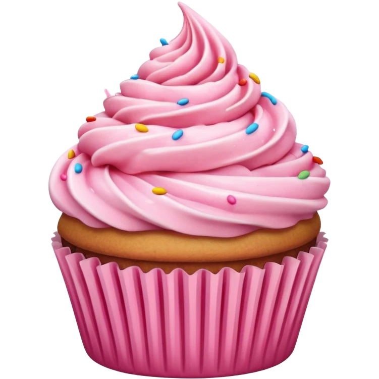 Cupcake with pink icing emoji