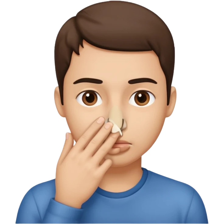 Face holding nose emoji