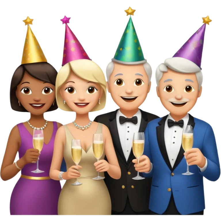 a gathering of middle aged adults emoji