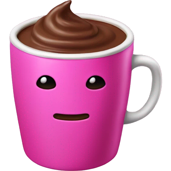 Realistic hot-pink chocolate emoji
