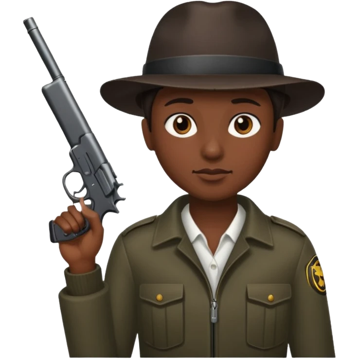 Cuki con una pistola emoji