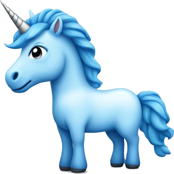 Blue unicorn emoji