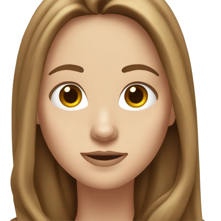 White girl with brown long hair and camera emoji