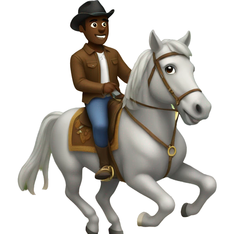Diddy riding a horse emoji