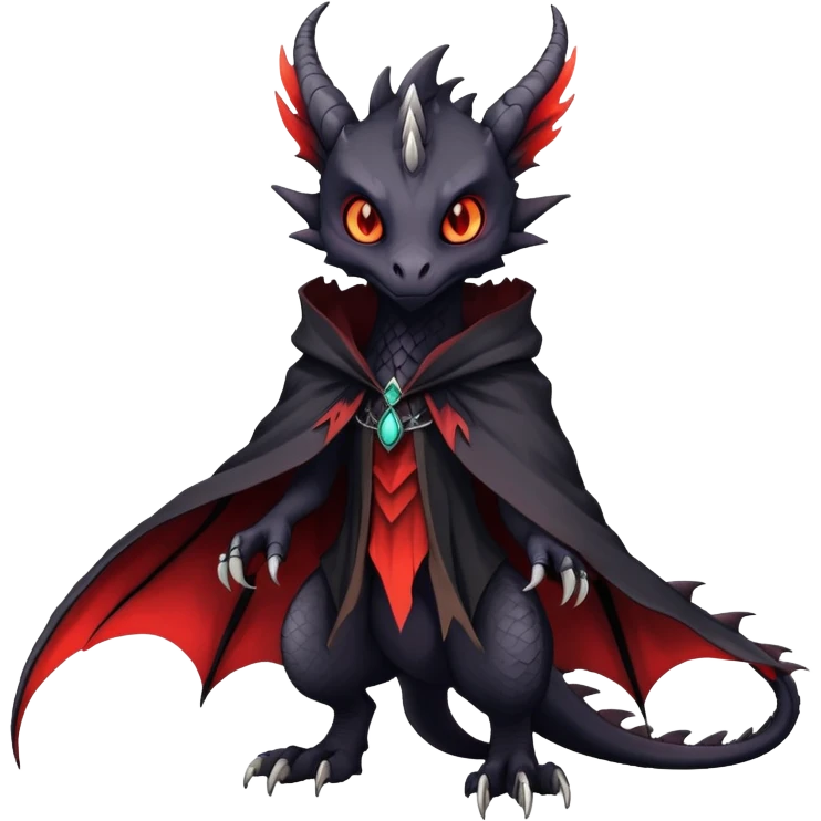 Gothic Badass Edgy Dark Mysterious Mystical Dragon-Beast-Trico-Noivern-Fursona emoji