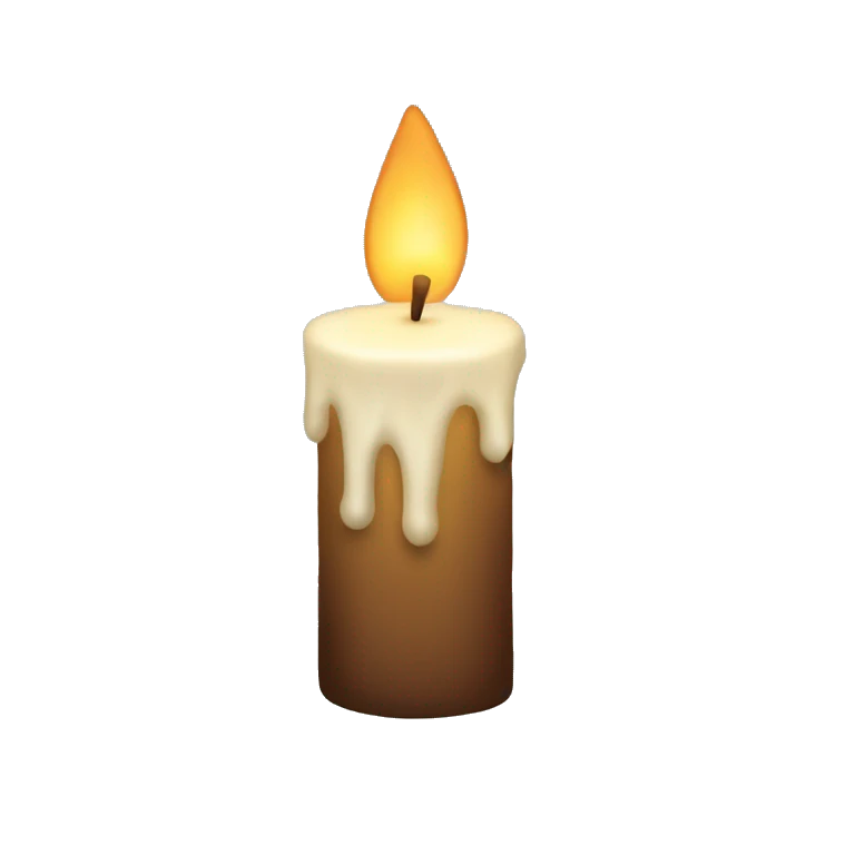 Winter candle emoji