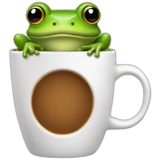 Coffee frog emoji
