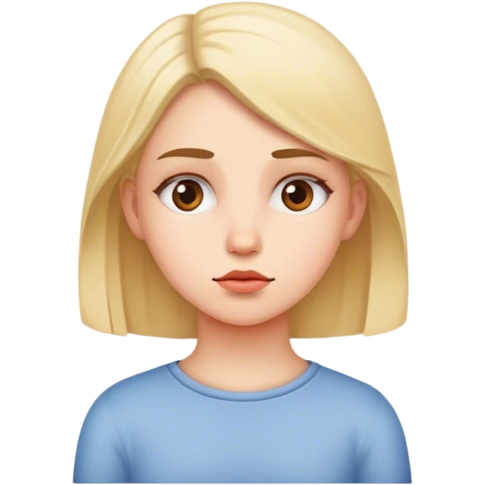 A girl thinking emoji