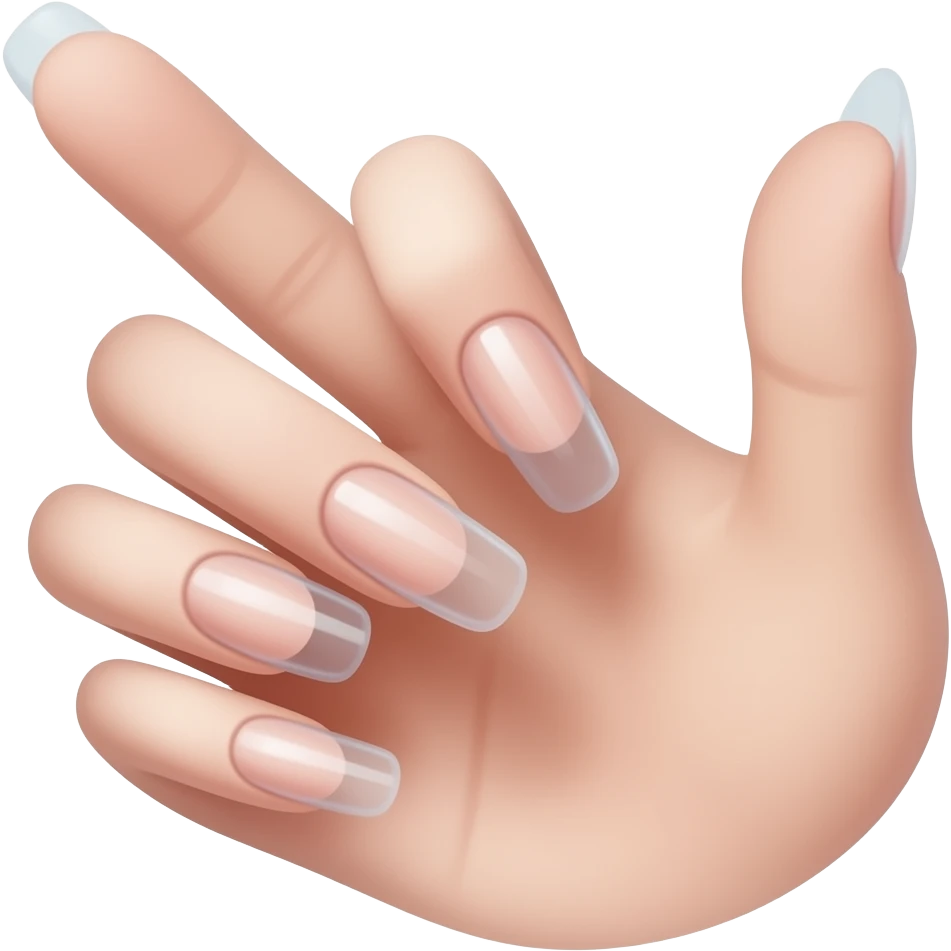 transparent nails emoji