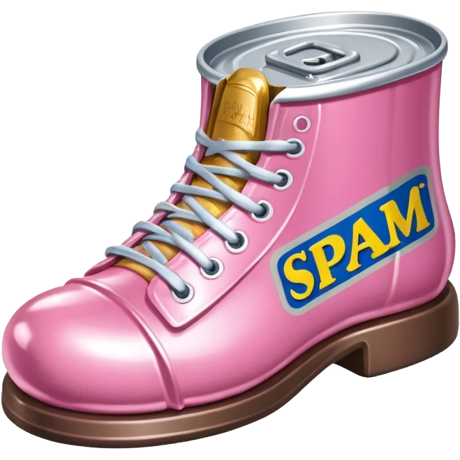 Jeff Koons style spam can shoe sculpture  emoji