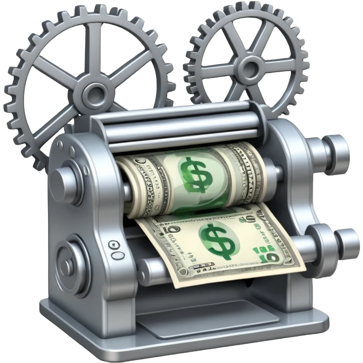 Printing money machine emoji