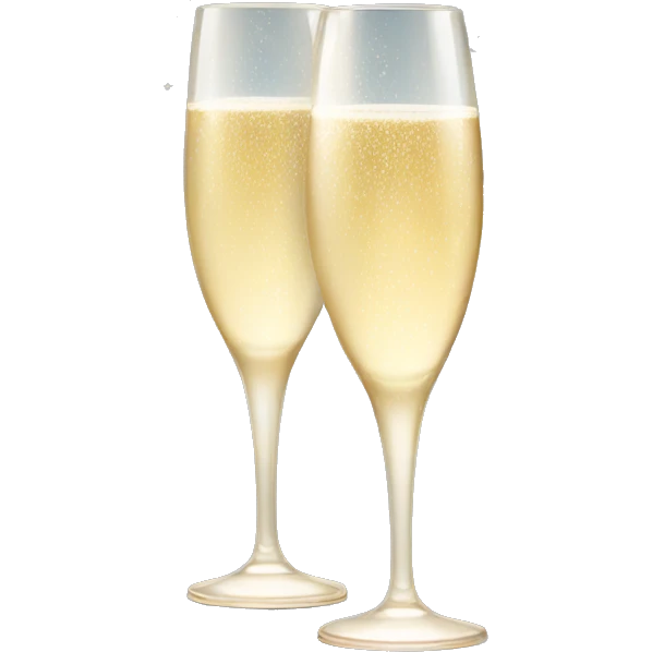 Sparkling champagne glasses emoji