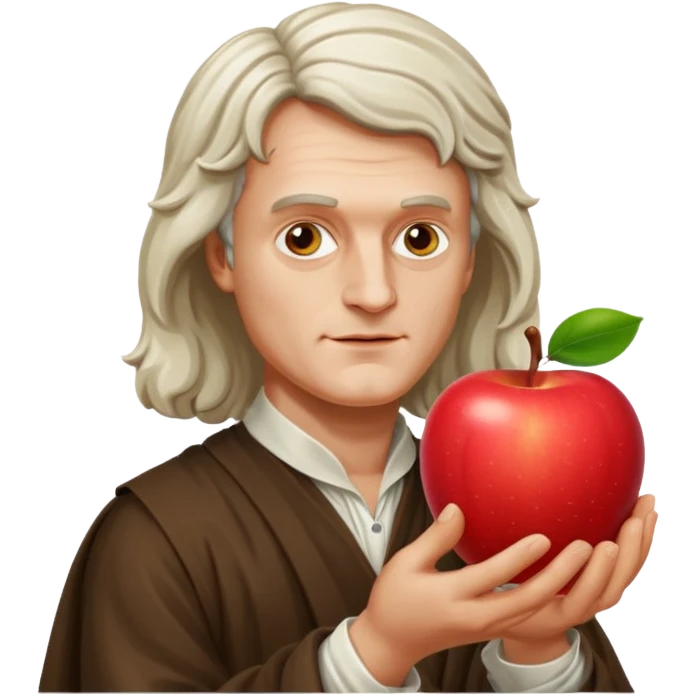 isaac newton hold an apple emoji