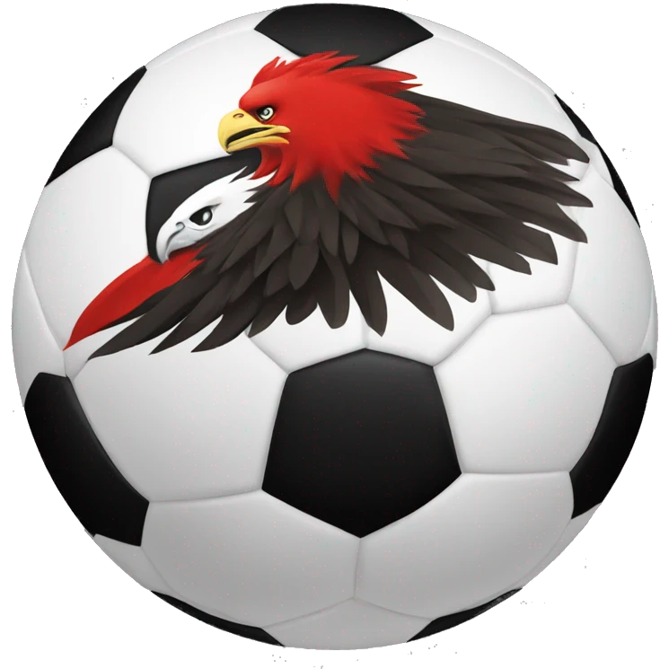 Albanian Eagle on a soccer ball emoji