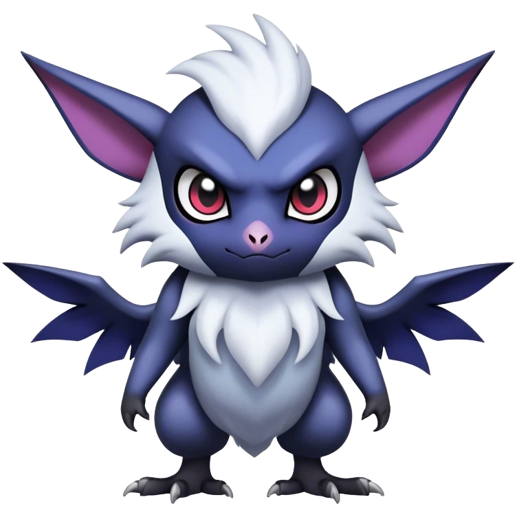 Edgy Cool Kawaii Noibat-Absol-Pokemon Full Body emoji
