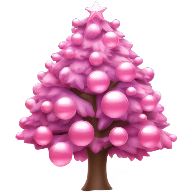 Árbol de navidad rosa emoji