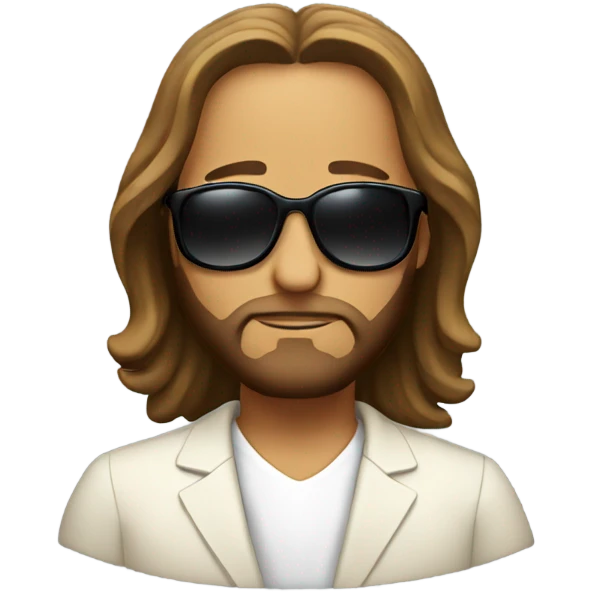 Jesus wearing a suit and sunglasses emoji
