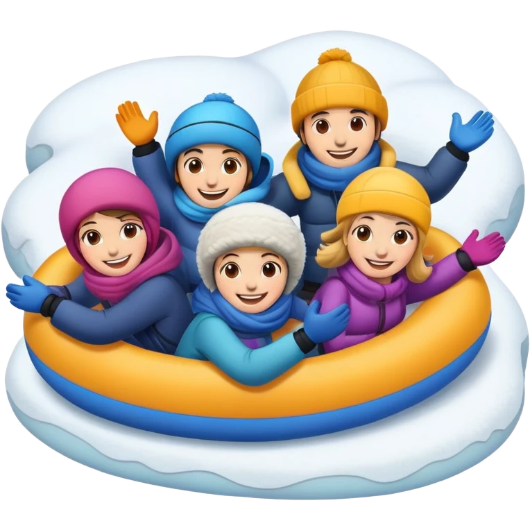 Tubing down snow emoji