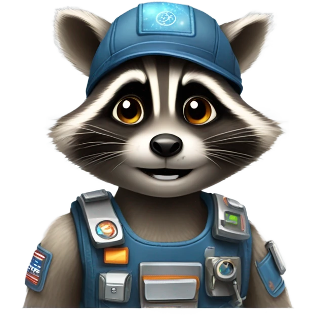 Rocket racoon emoji