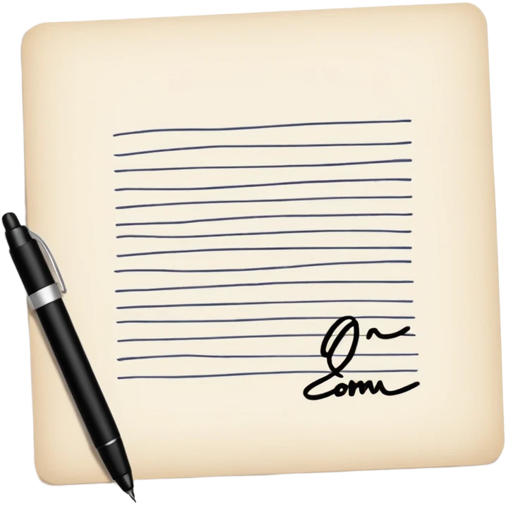 Signature at the bottom of the page emoji