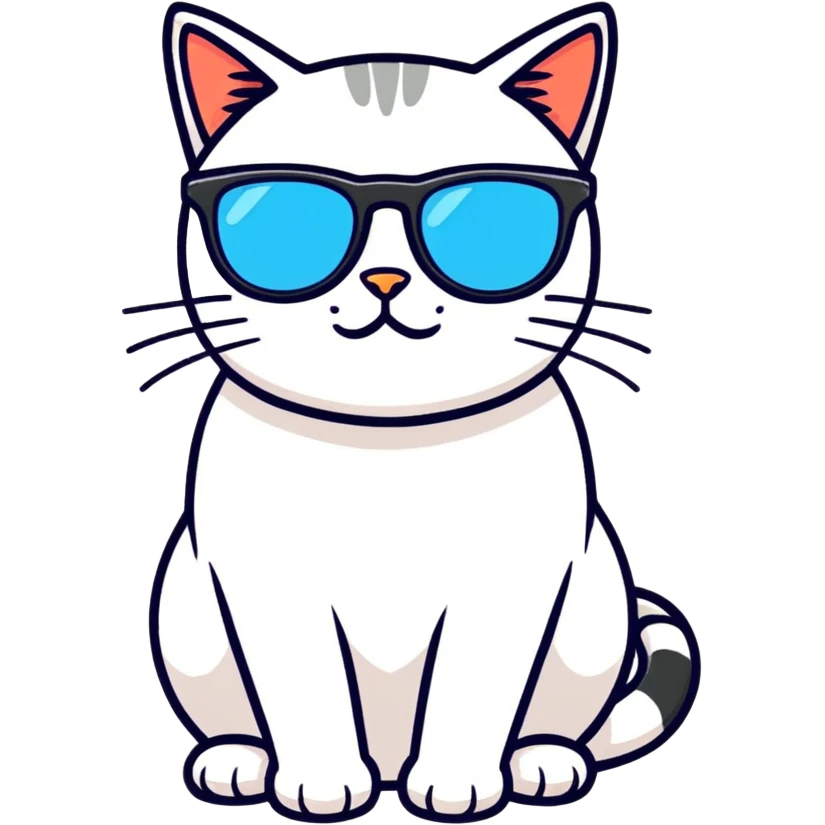 Cat with sunglasses emoji