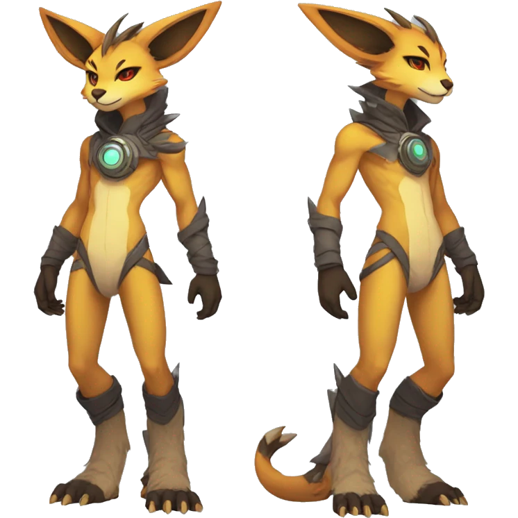 Anthro cool LiLaiRa-Vernid-Fakémon Full Body emoji