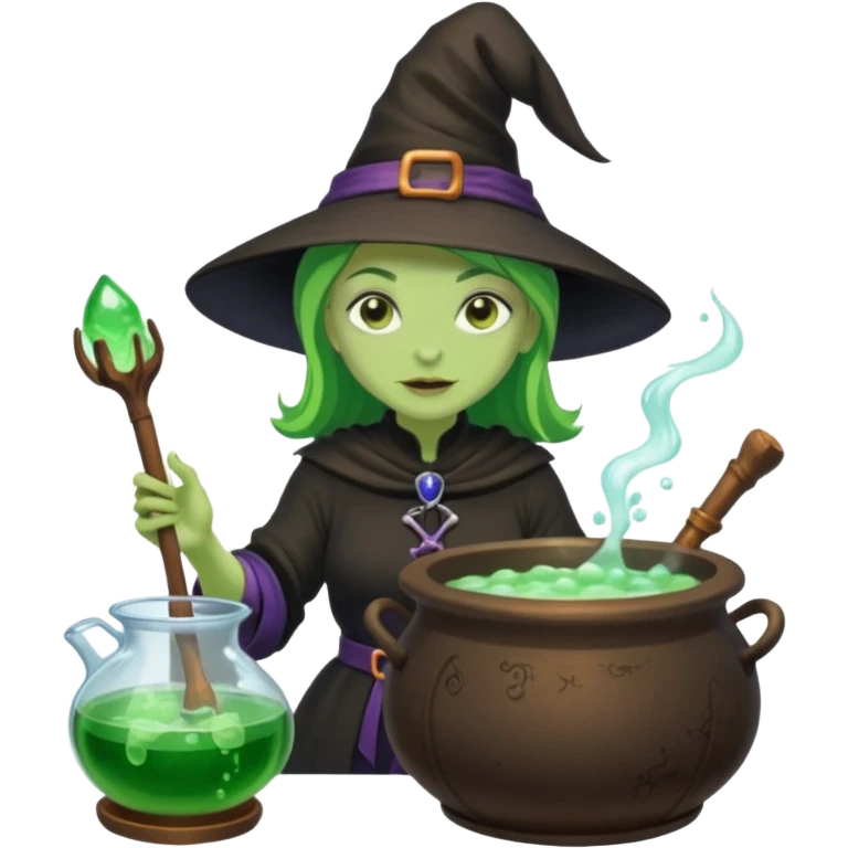 green witch cooking potion emoji
