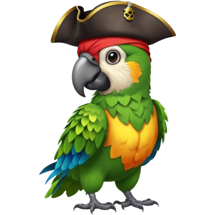 pirate parrot with pirate hat emoji