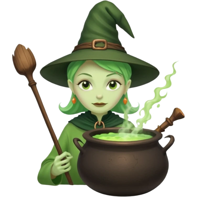 green witch cooking potion emoji
